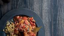 Poulet Basquaise with Currant Couscous Poulet Basquaise with Currant Couscous