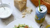 Warm Brussels Caesars with Bacon Ciabatta Croutons Warm Brussels Caesars with Bacon Ciabatta Croutons