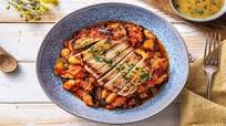 Herbed Pork with Ratatouille, Butter Beans and Garlic Pan Sauce Herbed Pork with Ratatouille, Butter Beans and Garlic Pan Sauce