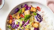 Stir-Fry Pointed Red Cabbage with Grilled Tofu Stir-Fry Pointed Red Cabbage with Grilled Tofu