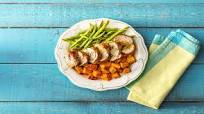 Honey-Glazed Pork Tenderloin with Roasted Sweet Potatoes and Green Beans Honey-Glazed Pork Tenderloin with Roasted Sweet Potatoes and Green Beans