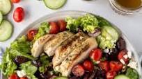 Greek Salad with Grilled Chicken (GF & Low Carb w/ DF, Paleo, & Whole30 option) Greek Salad with Grilled Chicken (GF & Low Carb w/ DF, Paleo, & Whole30 option)
