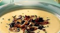 Cream of cauliflower soup with sautéed wild mushrooms Cream of cauliflower soup with sautéed wild mushrooms