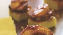 Brown Sugar Bourbon Pork Tenderloin with Grilled Corn Bread & Peaches Brown Sugar Bourbon Pork Tenderloin with Grilled Corn Bread & Peaches