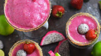 Strawberry Dragon Fruit Margaritas Strawberry Dragon Fruit Margaritas