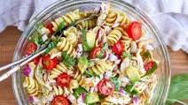 Healthy Chicken Pasta Salad with Avocado, Tomato, and Basil Healthy Chicken Pasta Salad with Avocado, Tomato, and Basil 