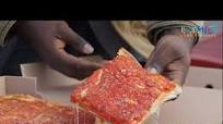 New York Sicilian pizza at L&B Spumoni Gardens. Quality pizza but you have to try the dessert! New York Sicilian pizza at L&B Spumoni Gardens. Quality pizza but you have to try the dessert!
