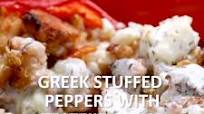 Greek Stuffed Peppers with Tzatziki Sauce Greek Stuffed Peppers with Tzatziki Sauce