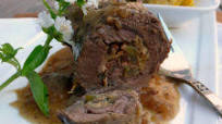 Beef Rouladen (German Beef Rolls Stuffed with Pickles & Bacon) Beef Rouladen (German Beef Rolls Stuffed with Pickles & Bacon)