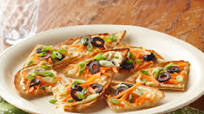 Hummus and Vegetable Pita Toasts Hummus and Vegetable Pita Toasts