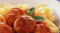 Chicken meatballs with tagliatelle Chicken meatballs with tagliatelle