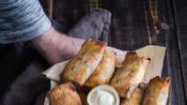 Air Fryer Vegan Egg Rolls with Garam Masala Yogurt Dipping Sauce Air Fryer Vegan Egg Rolls with Garam Masala Yogurt Dipping Sauce