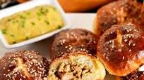 Pretzel Bao With Sweet Sesame-Hot Mustard Pork Recipe Pretzel Bao With Sweet Sesame-Hot Mustard Pork Recipe