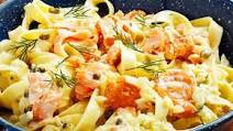 Creamy hot-smoked salmon fettuccine Creamy hot-smoked salmon fettuccine