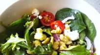 Baby Greens Greek Salad with Anchovy Crumbs Baby Greens Greek Salad with Anchovy Crumbs
