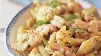 Shrimp and Pasta with Creamy Pesto Sauce Shrimp and Pasta with Creamy Pesto Sauce
