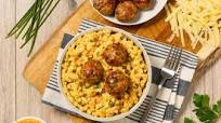 Deluxe Mac and Cheese with Ground Chicken Meatballs Deluxe Mac and Cheese with Ground Chicken Meatballs