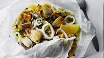 Fragrant seafood and burghul parcels Fragrant seafood and burghul parcels