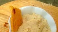 Flatout Chips with Artichoke and White Bean Hummus Flatout Chips with Artichoke and White Bean Hummus