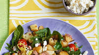 Warm Greek Salad with Sliced Steak Warm Greek Salad with Sliced Steak