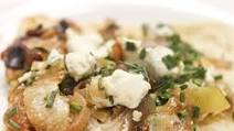 Four-Onion Pizza with Goat Cheese Four-Onion Pizza with Goat Cheese