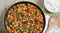 Curried Chickpeas with Spinach Curried Chickpeas with Spinach
