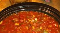 Slow Cooker Beef and Salsa Chili with Cilantro Cream Slow Cooker Beef and Salsa Chili with Cilantro Cream
