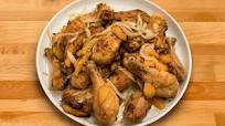 Chicken Drumsticks with Vidalia Onions & Peaches Chicken Drumsticks with Vidalia Onions & Peaches