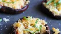 Roasted Portobello Mushrooms with Cheese Breadcrumb Topping Roasted Portobello Mushrooms with Cheese Breadcrumb Topping