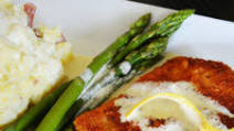 Crispy Chicken Costoletta with Lemon Sauce Crispy Chicken Costoletta with Lemon Sauce