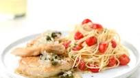 Classic Chicken Piccata with angel hair pasta and lemon-caper sauce Classic Chicken Piccata with angel hair pasta and lemon-caper sauce