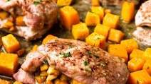 Sheet Pan Apple Stuffed Pork Chops with Butternut Squash Sheet Pan Apple Stuffed Pork Chops with Butternut Squash