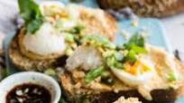 Asian Inspired Hummus Breakfast Toast Asian Inspired Hummus Breakfast Toast