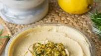 Pistachio Rosemary and Lemon Hummus Topping Pistachio Rosemary and Lemon Hummus Topping