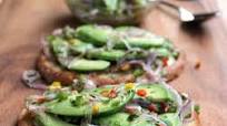 Avocado crostini or avocado bruschetta Avocado crostini or avocado bruschetta