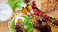 Beef Kofta & Veggie Kebabs with Tzatziki Beef Kofta & Veggie Kebabs with Tzatziki