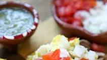 Slow Cooker Ancho Shredded Pork Breakfast Tostadas Slow Cooker Ancho Shredded Pork Breakfast Tostadas
