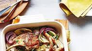 Cider-baked pork with apple and fennel Cider-baked pork with apple and fennel