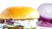 Greek Burgers with Tzatziki Sauce Greek Burgers with Tzatziki Sauce