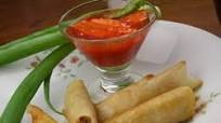 Lumpia Shanghai - Pork-filled Egg Rolls with Sweet Sour Sauce Lumpia Shanghai - Pork-filled Egg Rolls with Sweet Sour Sauce