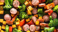 Healthy 20 Minute Sheet Pan Sausage and Veggies Healthy 20 Minute Sheet Pan Sausage and Veggies