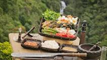 Filipino salad with tinawon rice Filipino salad with tinawon rice