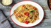 Mario Batali's Spaghetti with Fresh Tomatoes, Chorizo, and Basil Mario Batali's Spaghetti with Fresh Tomatoes, Chorizo, and Basil
