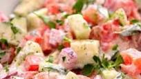 Creamy Cucumber Tomato Salad Recipe Creamy Cucumber Tomato Salad Recipe