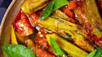 Quick Frozen Okra with Chili Tomato and Basil (Bamia) Quick Frozen Okra with Chili Tomato and Basil (Bamia)