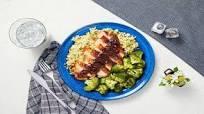 Cherry Balsamic Pork Chops with Garlic Herb Couscous and Roasted Broccoli Cherry Balsamic Pork Chops with Garlic Herb Couscous and Roasted Broccoli