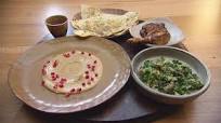 Chicken Shawarma with Baba Ganoush, Tabbouleh and Flat Bread Chicken Shawarma with Baba Ganoush, Tabbouleh and Flat Bread