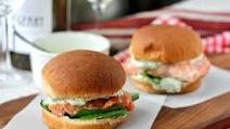 Grilled Salmon Sandwiches with Basil Dill Sauce Grilled Salmon Sandwiches with Basil Dill Sauce