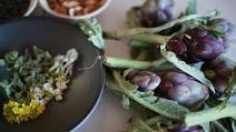Crisp artichoke, carrot and sheep's milk feta salad Crisp artichoke, carrot and sheep's milk feta salad