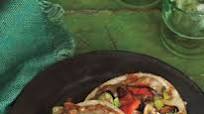 Roasted Vegetable and Refried Bean Tostadas Roasted Vegetable and Refried Bean Tostadas